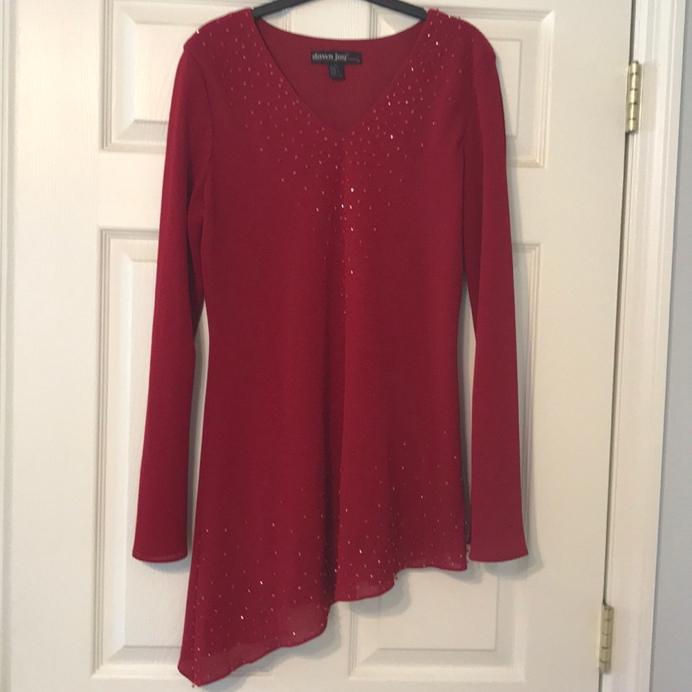 Red beaded tunic